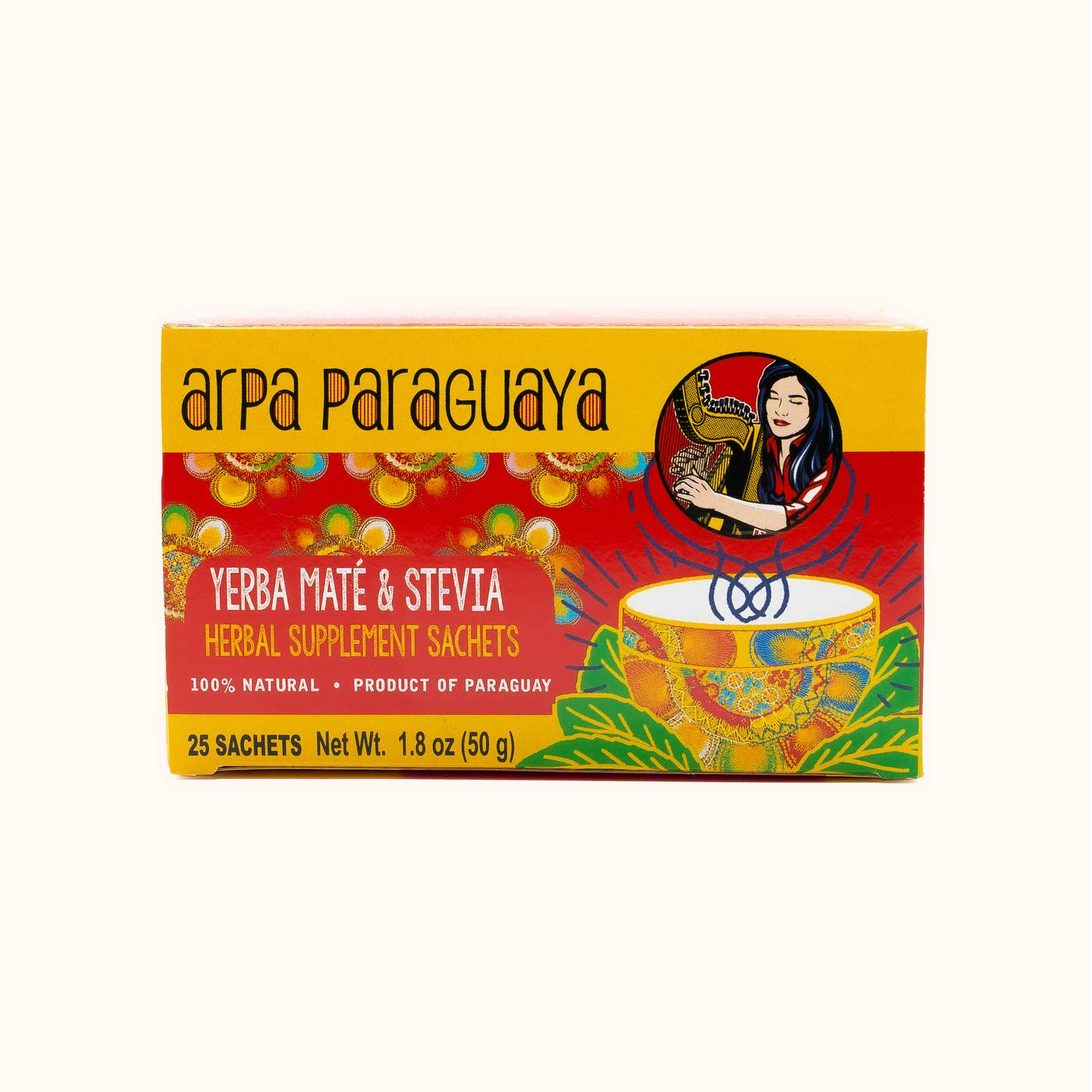 Yerba Maté & Stevia tea box by Arpa Tea