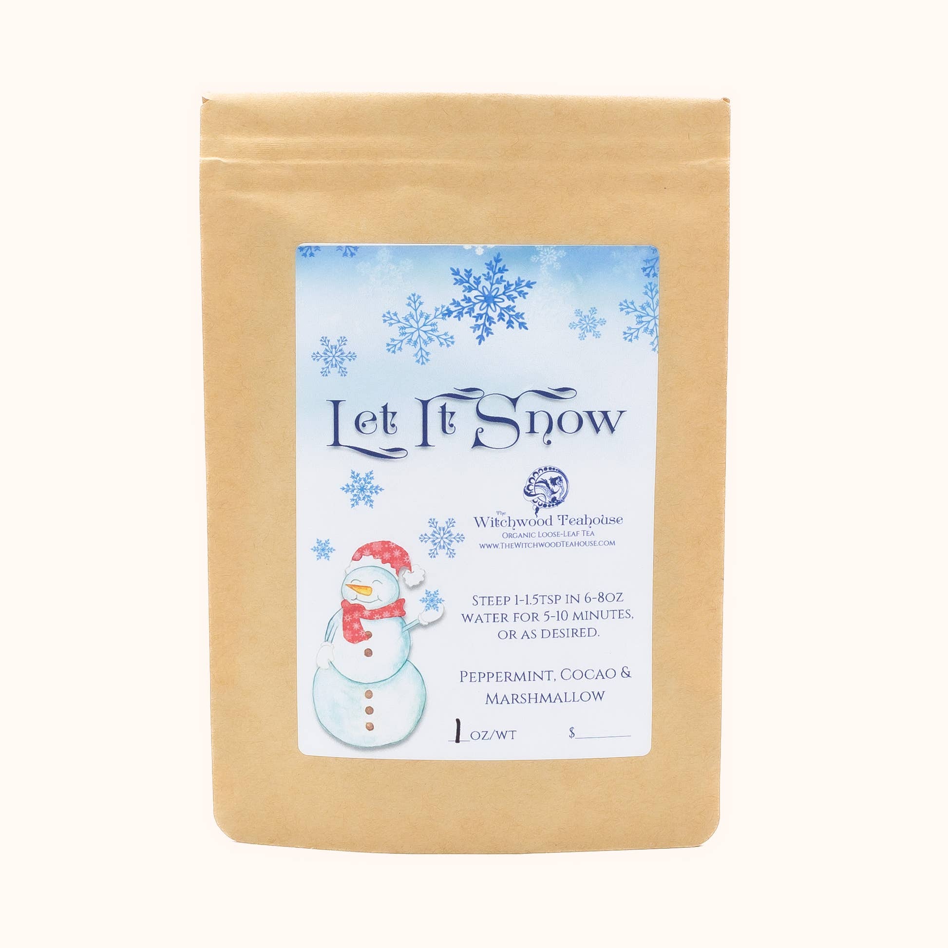 Let It Snow by Witchwood Teahouse loose leaf tea pouch