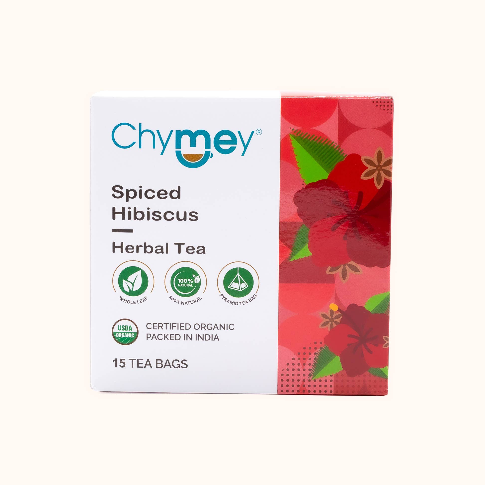 Spiced Hibiscus Herbal Tea by Chymey tea box