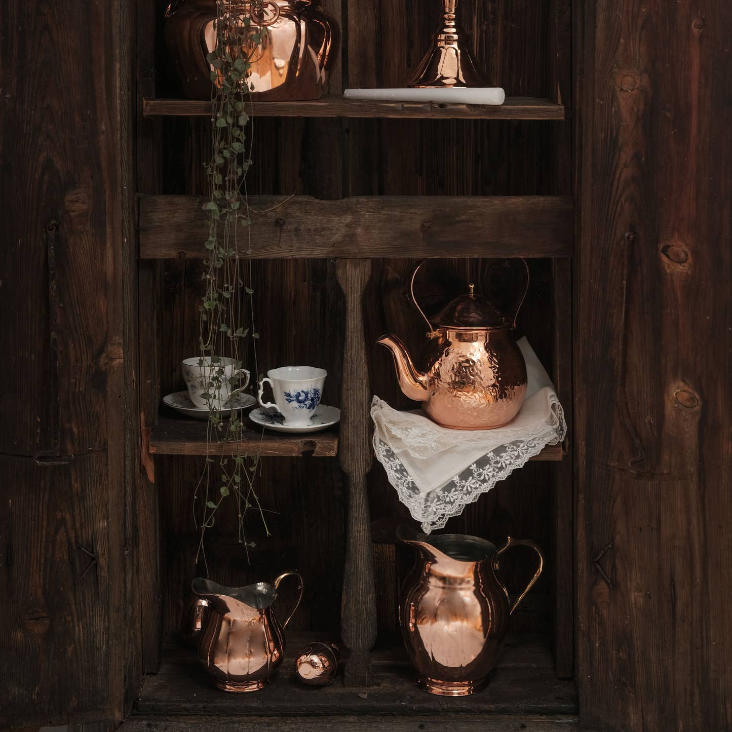 Hand-Hammered Copper Tea Kettle
