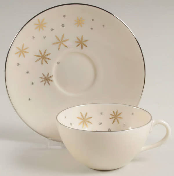 Vintage Alaris Snowflakes Teacup & Saucer by Lenox
