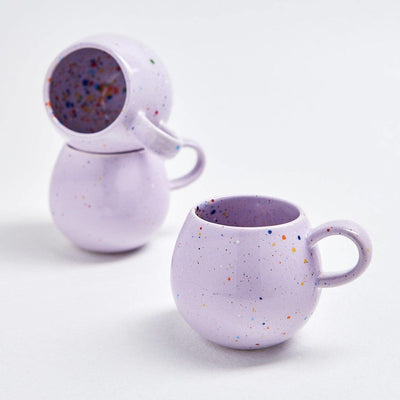 3 Lilac Party Mugs by Egg Back Home