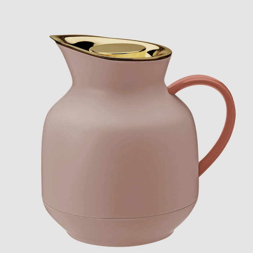 Stelton Amphora Vacuum Tea Jug in Soft Peach