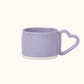 Purple Heart-Handle Speckled Mug