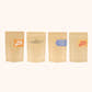 Four loose leaf tea pouches from the Holiday Tea Collection caffeinated bundle