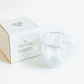 Iridescent glass mug with box