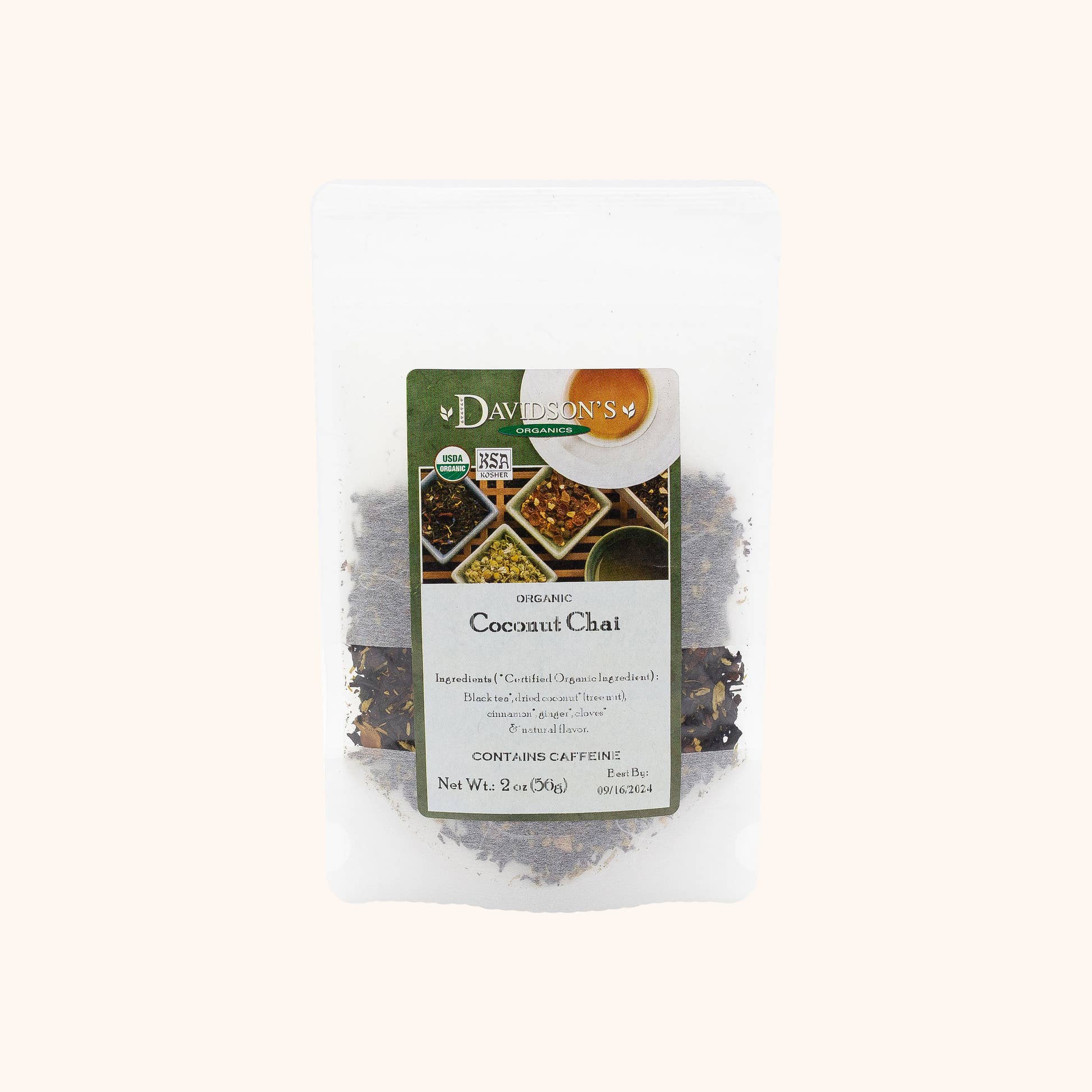 Coconut Chai by Davidson's Organic Teas loose leaf black tea pouch