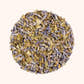 Sipping Streams Tea Company Lavender Yerba Maté loose leaf tea sample circle