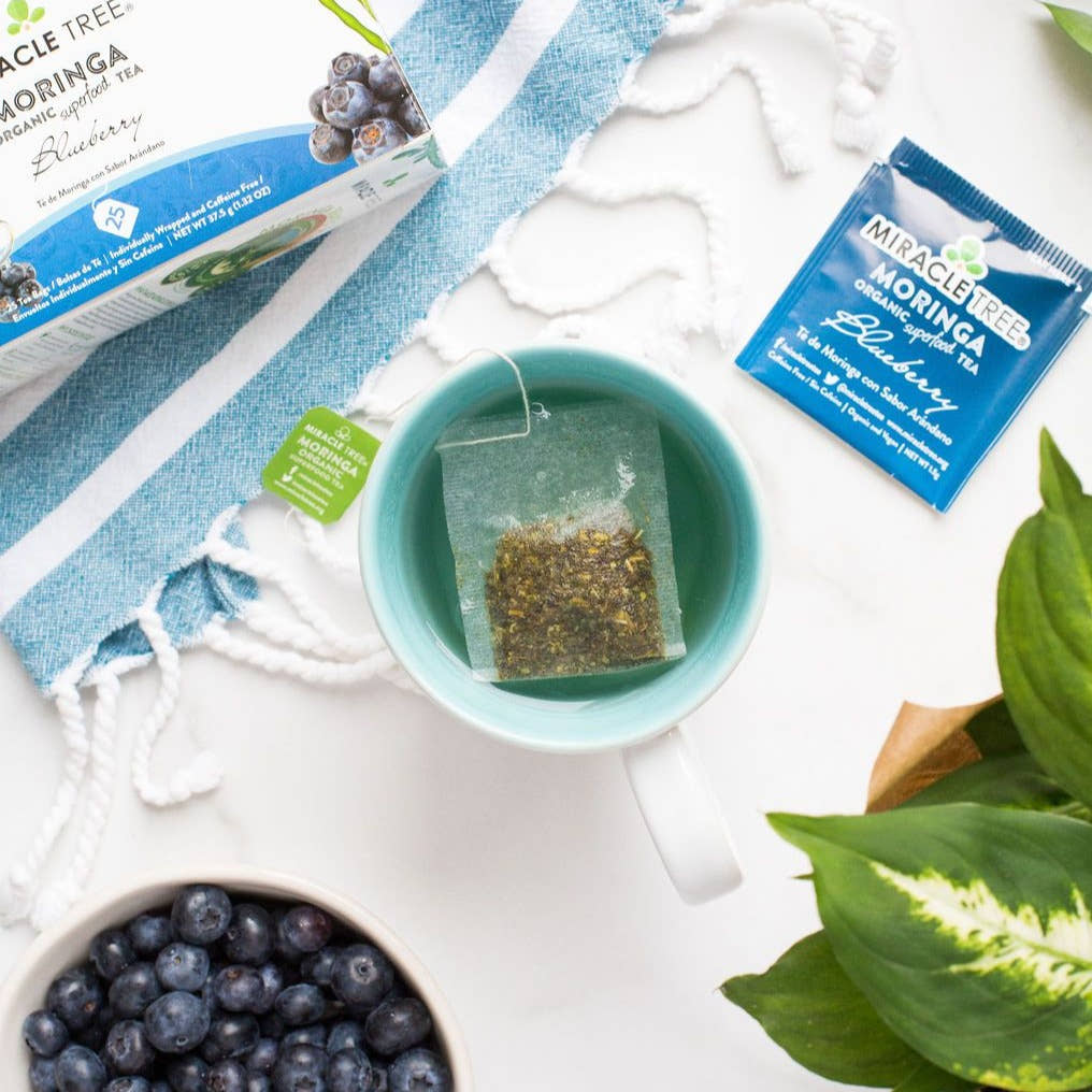 Organic Moringa Herbal Tea - Blueberry