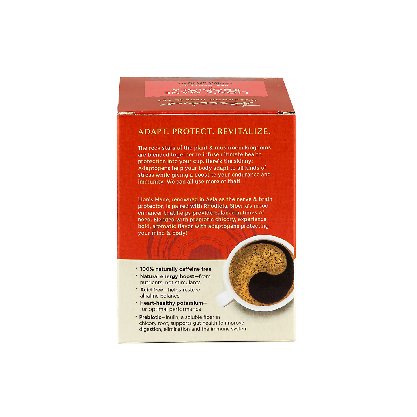 Lion's Mane Rhodiola Mushroom Adaptogen Herbal Tea