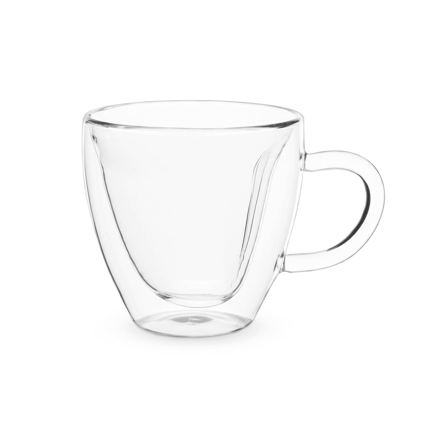 Sips by double-walled glass heart mug