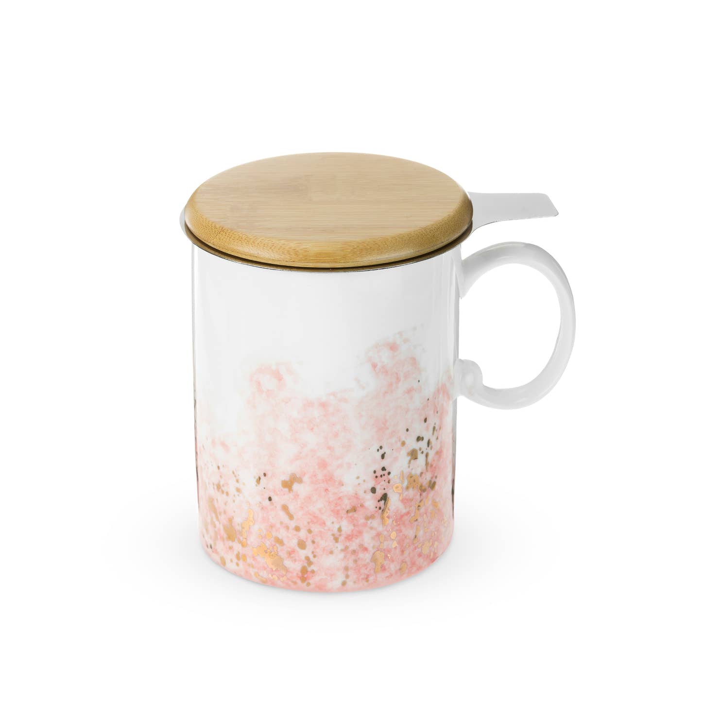 Watercolor Gold Tea Mug with Infuser