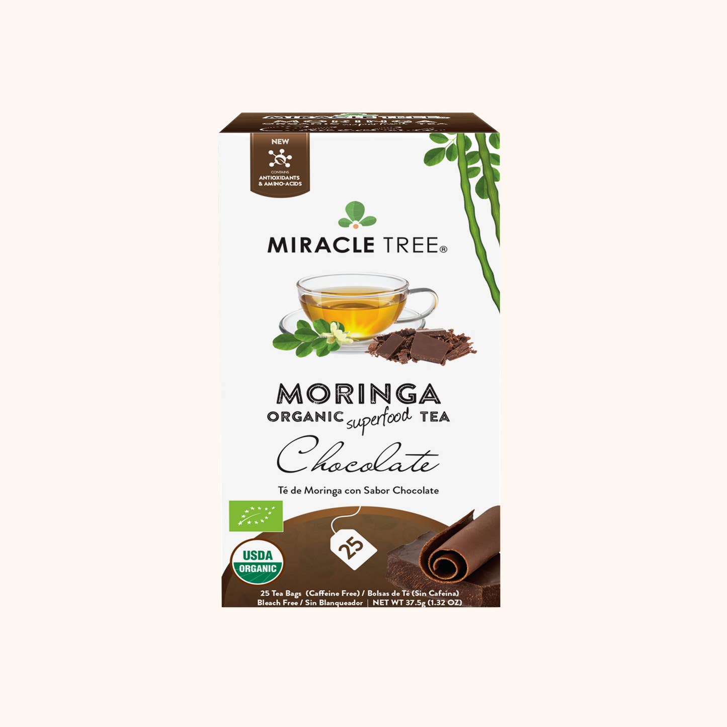 Organic Moringa Herbal Tea - Chocolate