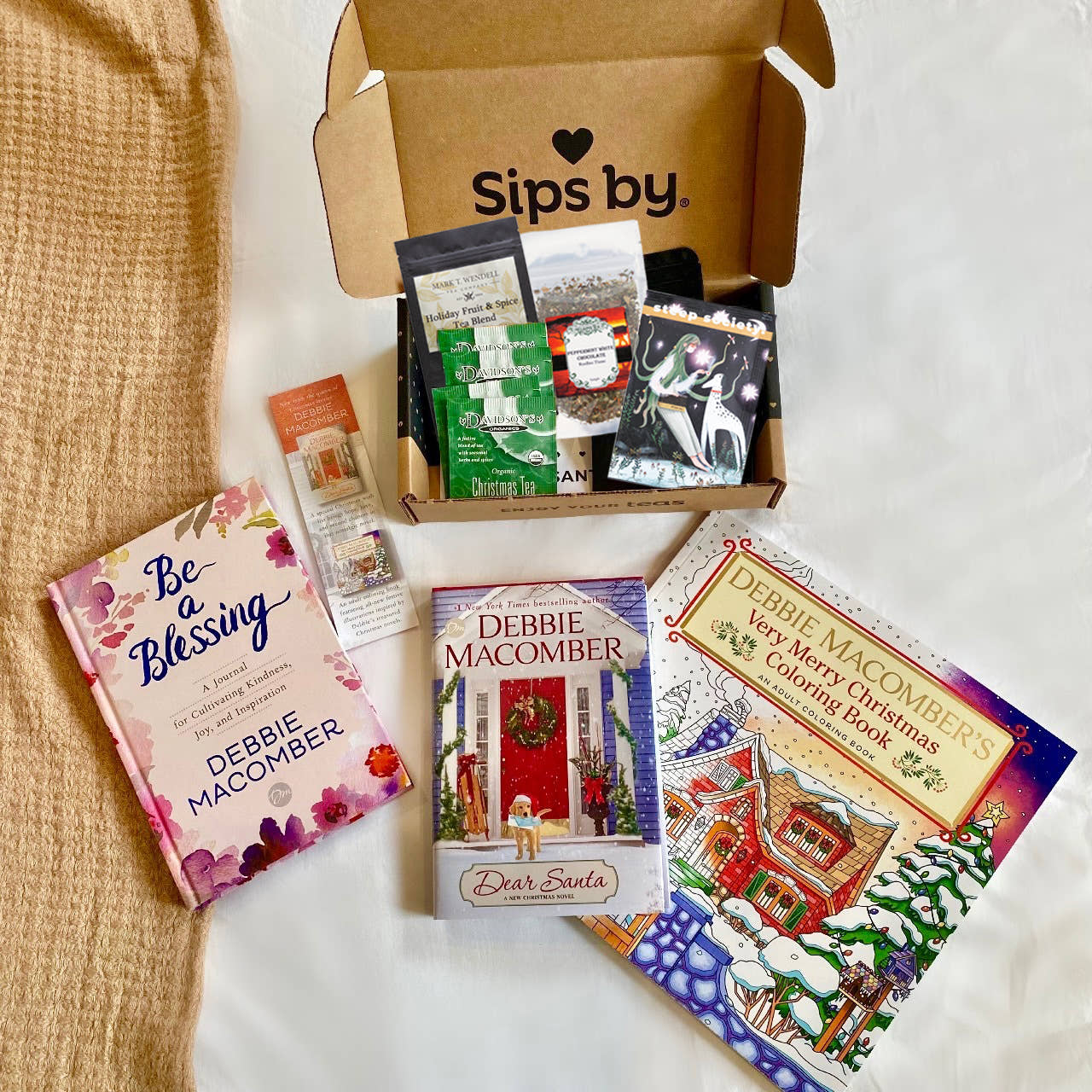 Sips by and Debbie Macomber Dear Santa Tea Box