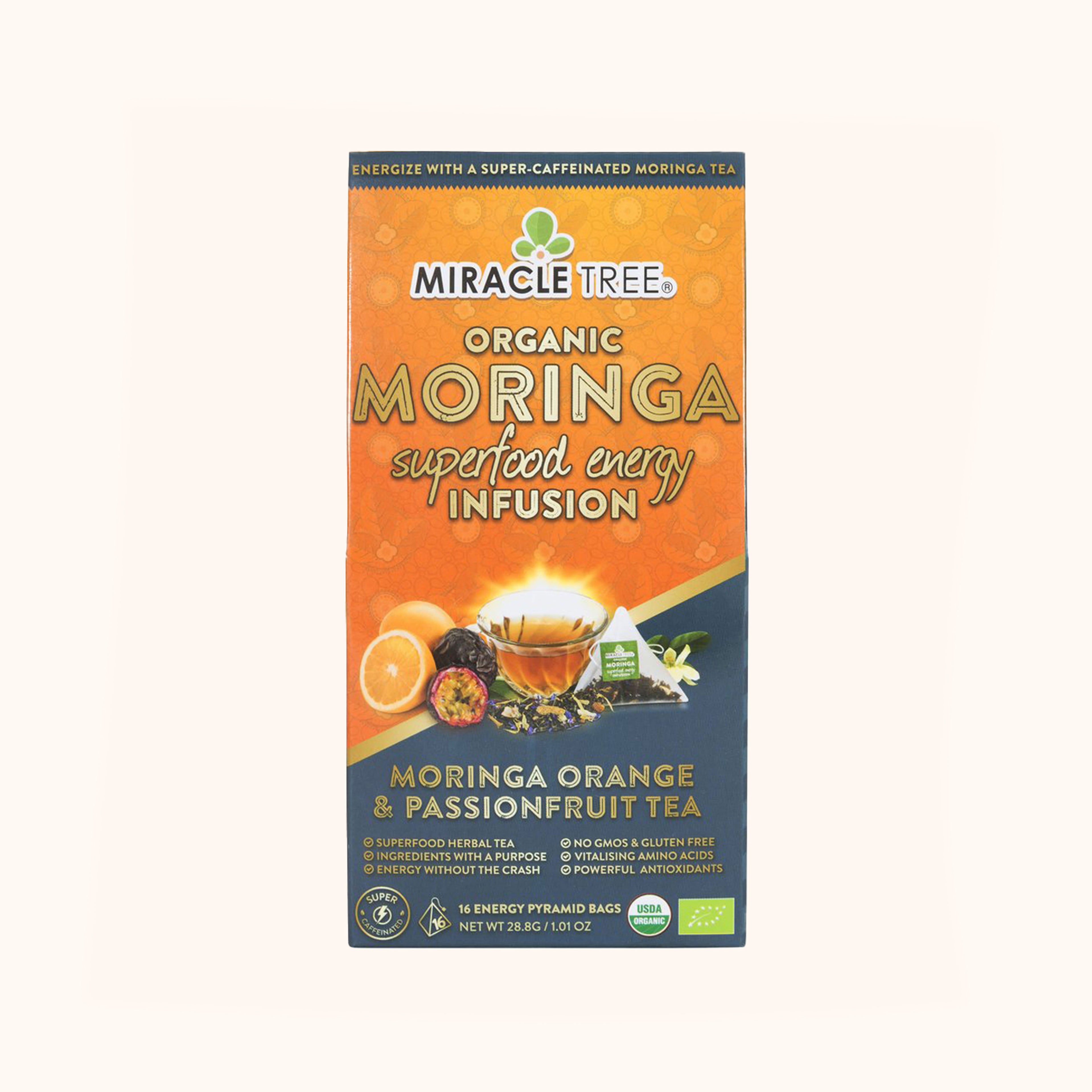 Organic Moringa Energy Tea - Orange Passionfruit