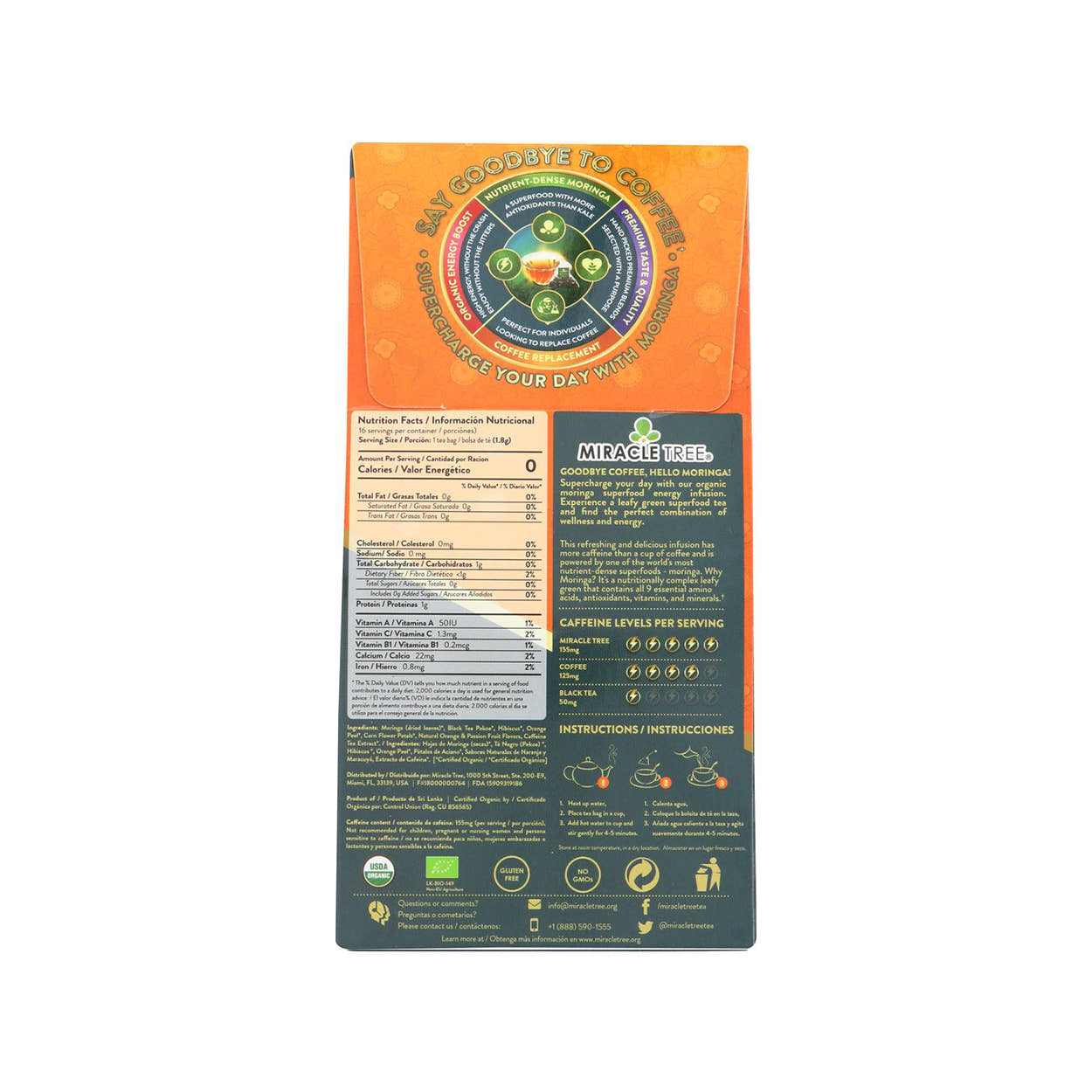 Organic Moringa Energy Tea - Orange Passionfruit