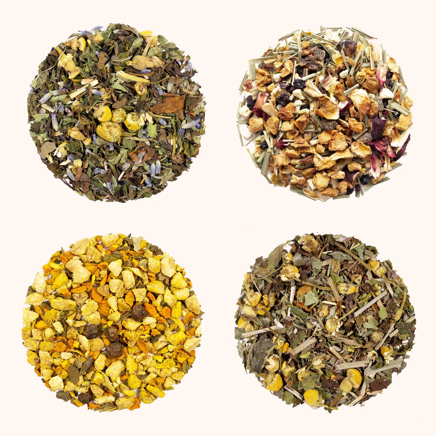 Self Care Tea Collection loose leaf tea sample circles