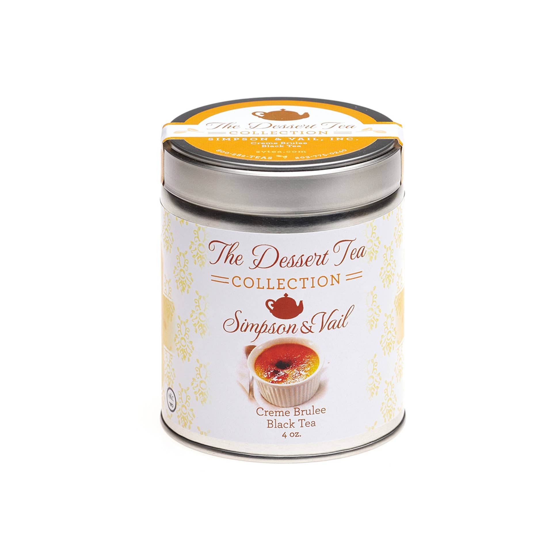Crème Brulee Black Tea Simpson & Vail The Dessert Tea Collection loose leaf tea tin