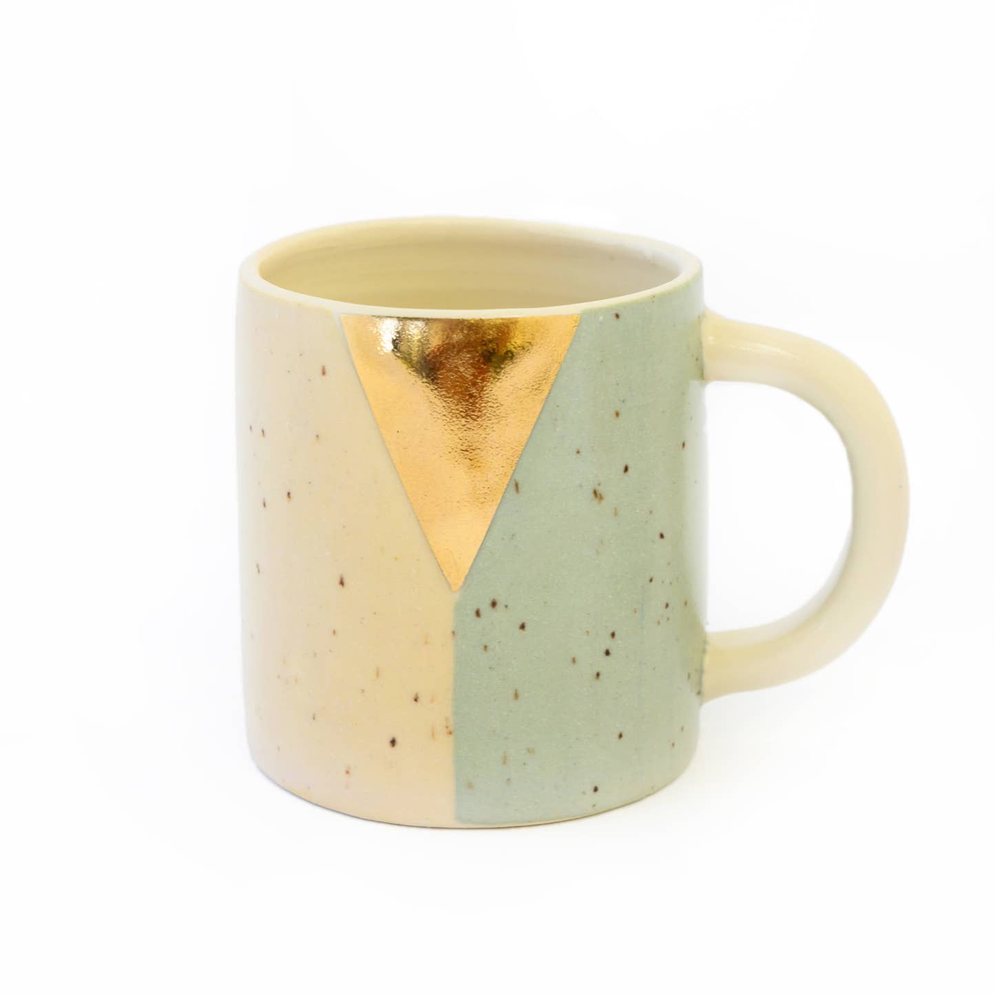 Gold Triangle Ceramic Handmade Mug