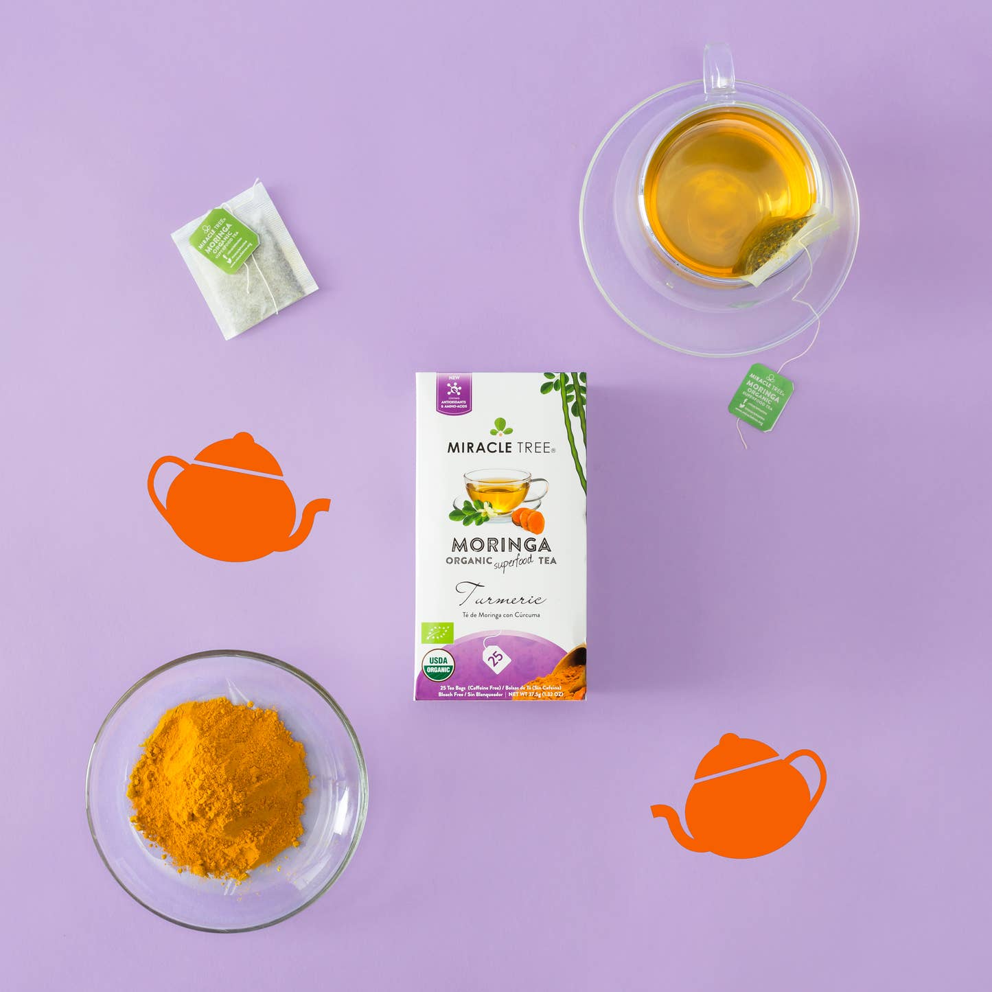 Organic Moringa Herbal Tea - Turmeric