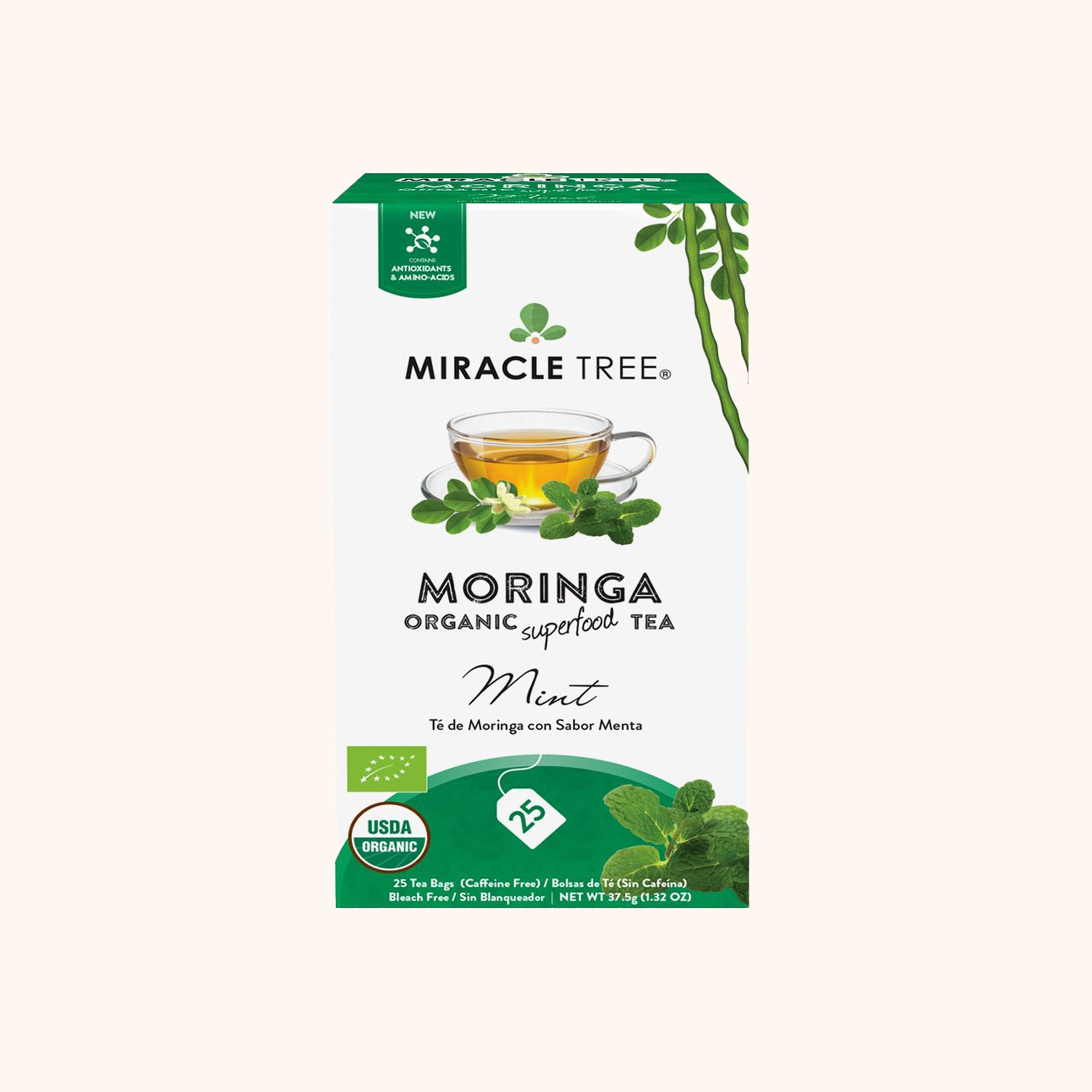 Organic Moringa Herbal Tea - Mint
