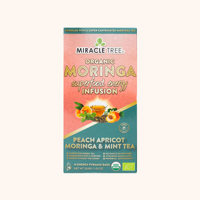 Organic Moringa Energy Tea - Peach Apricot Moringa & Mint