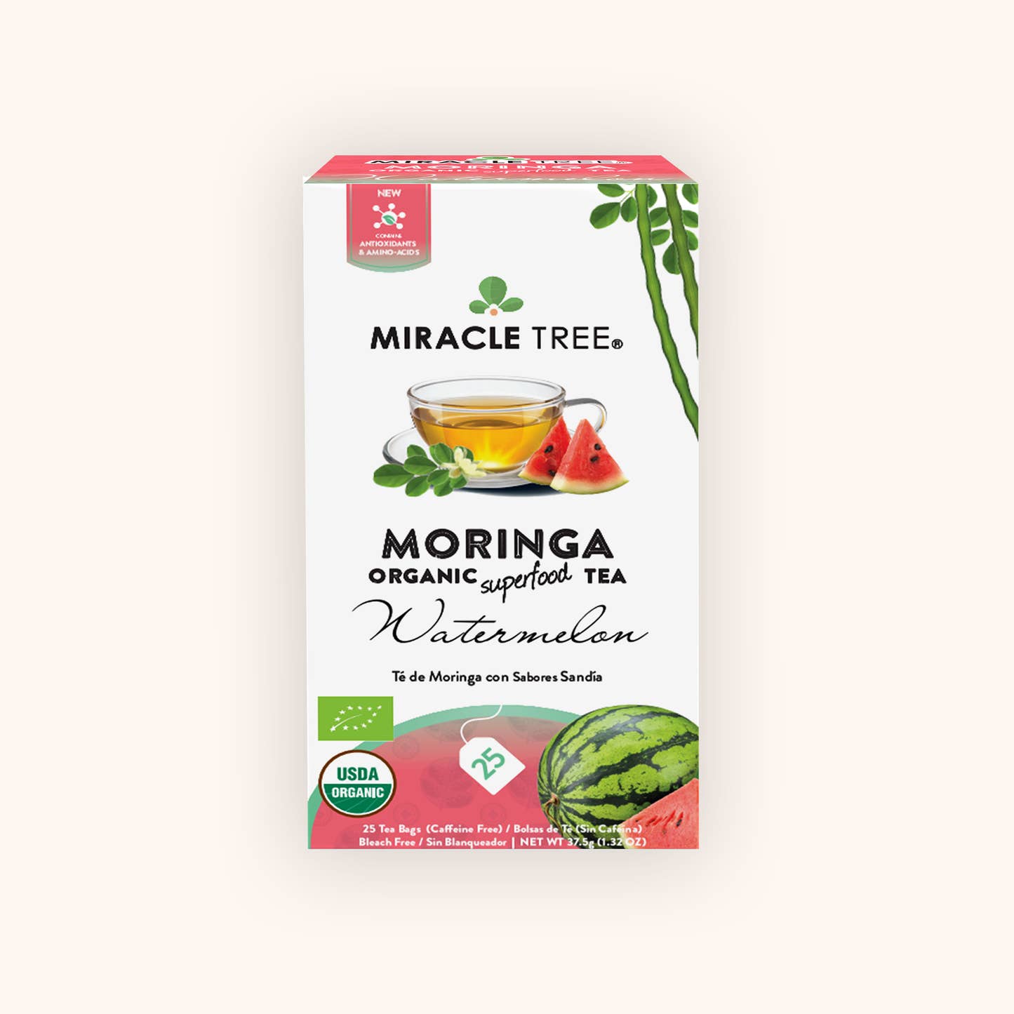 Organic Moringa Herbal Tea - Watermelon